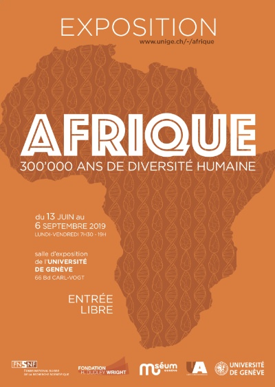 Afrique : 300'00 ans de diversité humaine du 13 juin au 6 septembre 2019 | Université de Genève, Uni Carl Vogt, Genève